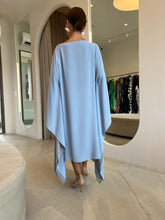 Carregar imagem no visualizador da galeria, Kaftan Simplice Dois Tons Midi Azul e Cinza
