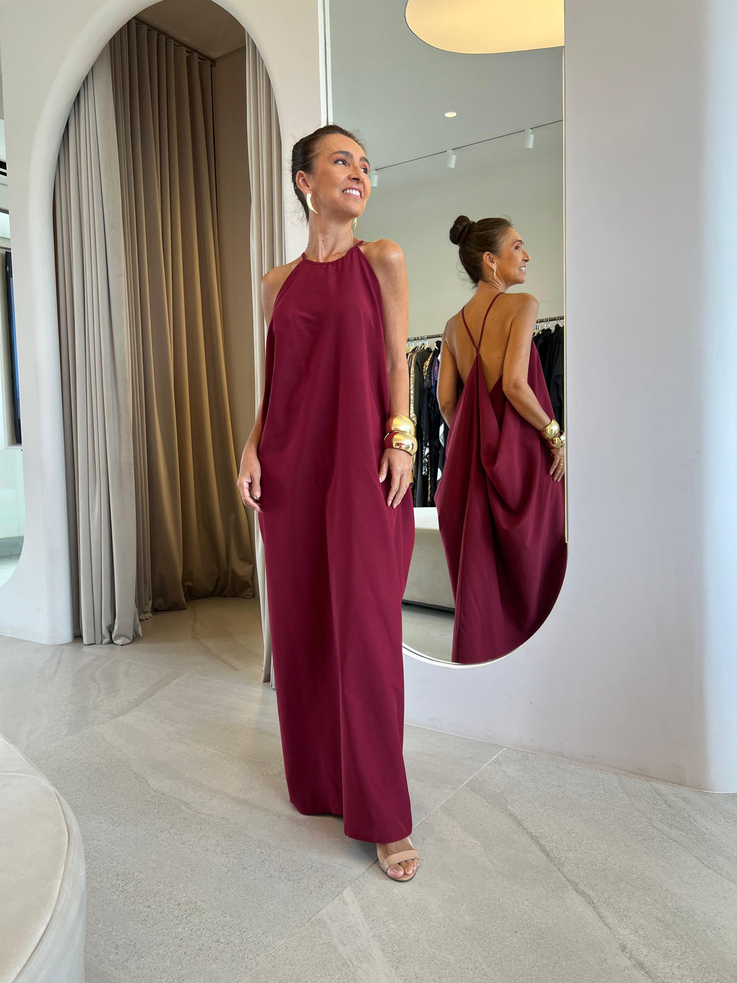 Vestido Michele Bordô