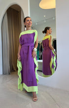 Carregar imagem no visualizador da galeria, Kaftan Bordas Roxo e Amarelo
