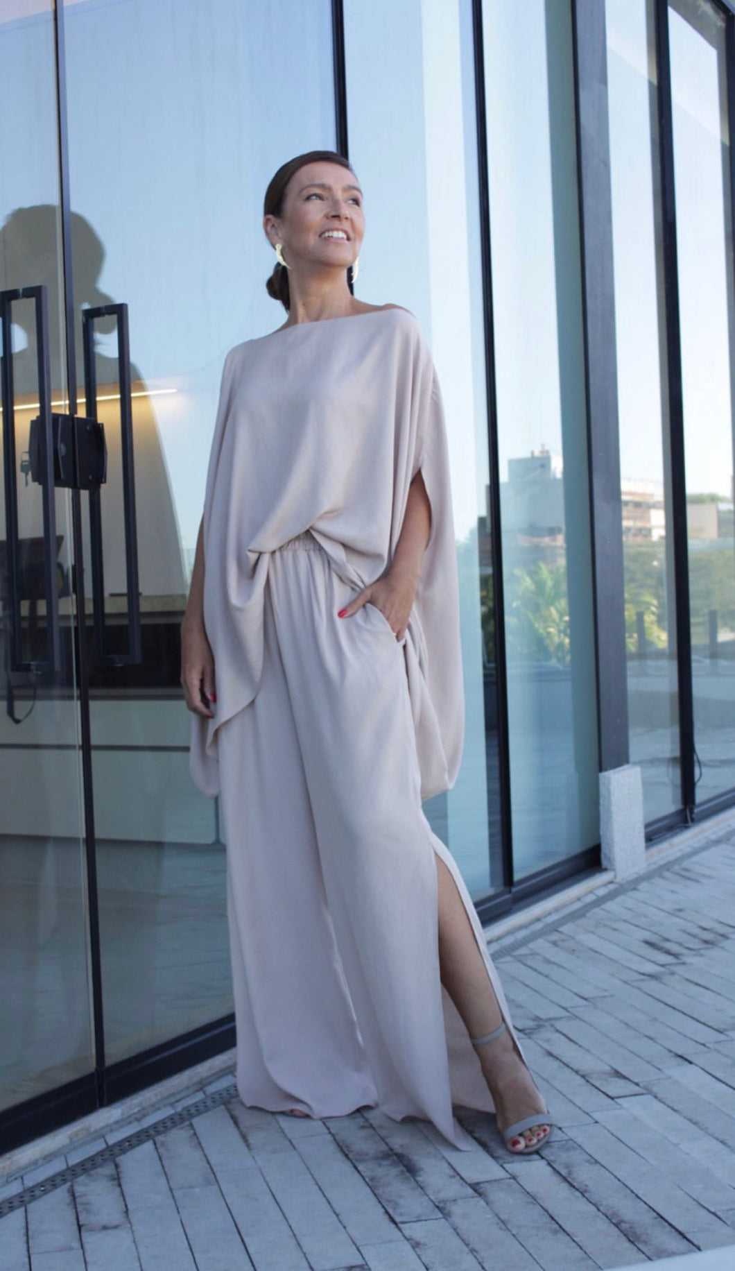 Blusa Ampla Linho Nude