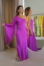 Cargar imagen en el visor de la galería, Vestido Karla Fúcsia Acetinado
