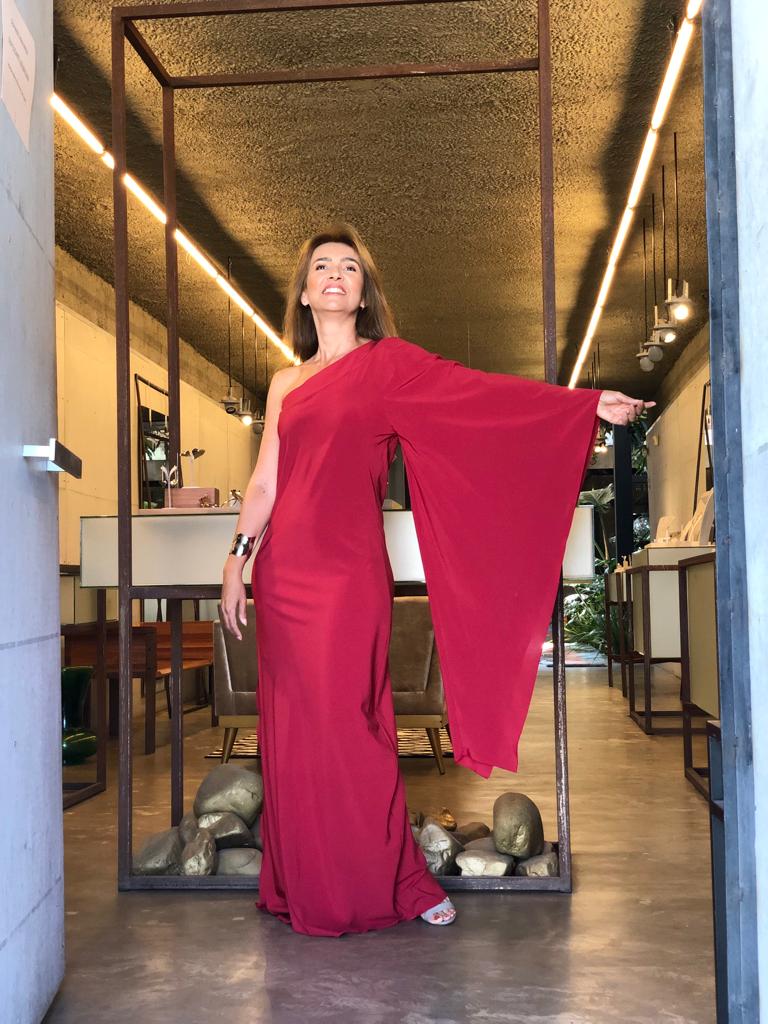 Vestido Karla Marsala