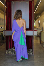 Cargar imagen en el visor de la galería, Vestido Lola Dupla Face Lavanda e Verde
