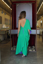 Cargar imagen en el visor de la galería, Vestido Lola Dupla Face Lavanda e Verde
