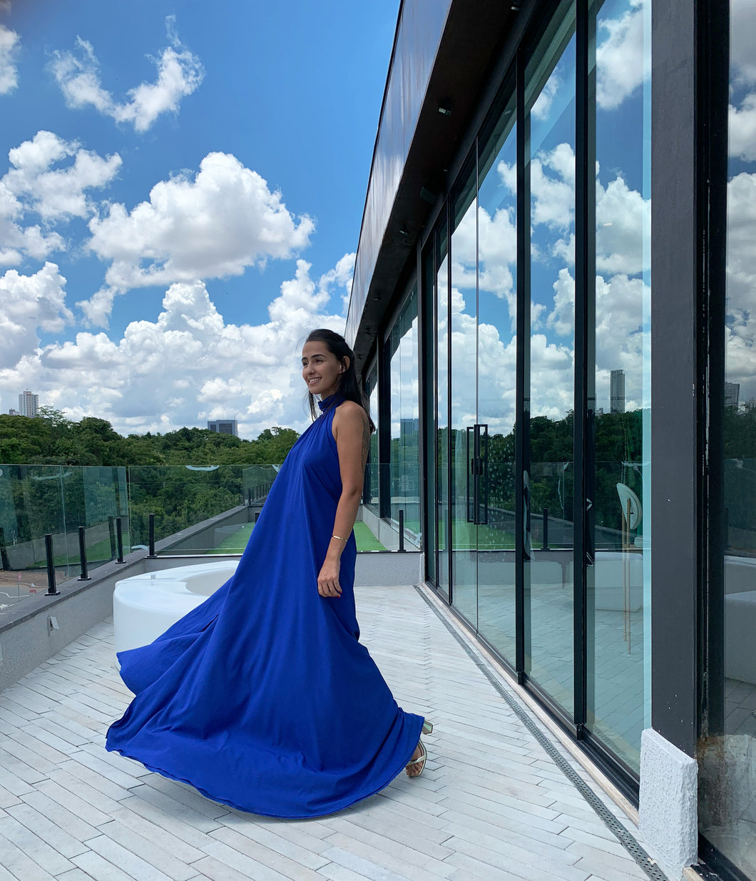 Vestido Alessandra Azul Royal