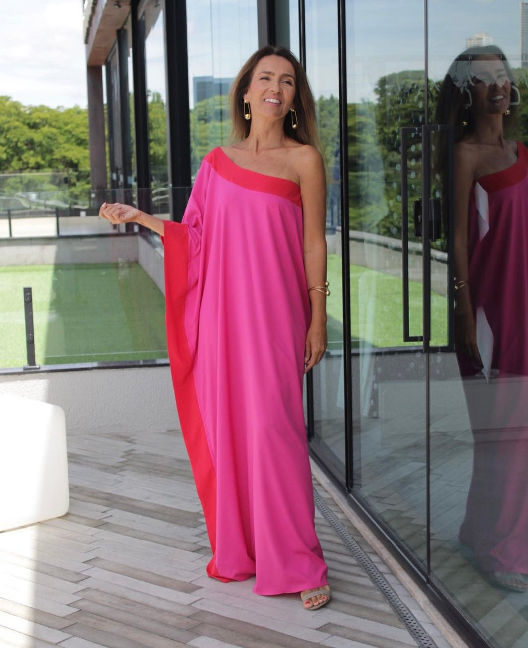 Kaftan Elisa Pink and Red